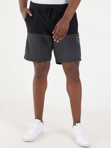 Bermuda No Stress Masculina Preto/Cinza Escuro