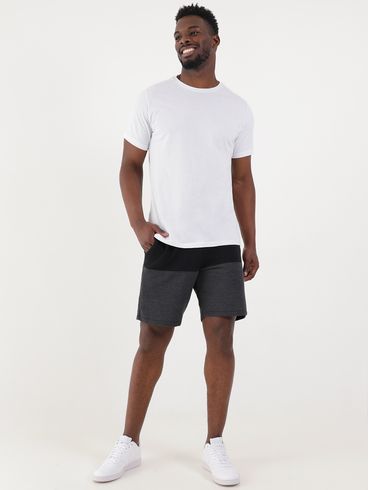 Bermuda No Stress Masculina Preto/Cinza Escuro