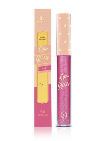 Lip Gloss Brilho Intenso Latika Nº12 Incolor