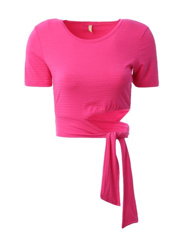 Blusa Cropped com Amarração Cativa Feminina Rosa Pink