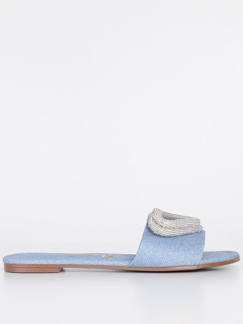 Rasteira Slide Vizzano Feminina Azul Claro