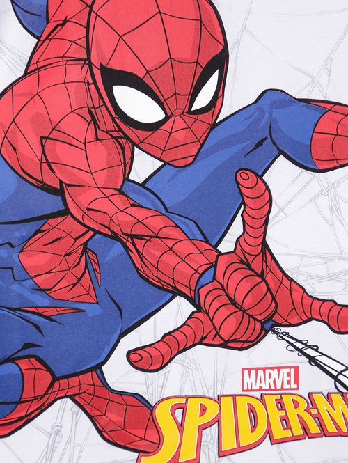 Camiseta Manga Curta Homem Aranha Infantil Para Me Branco