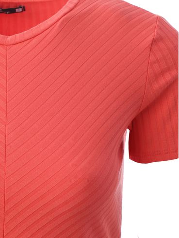 Blusa Cropped Canelada Autentique Feminina Laranja