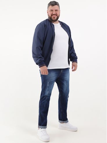 Jaqueta Bomber Plus Size Masculina Azul Marinho