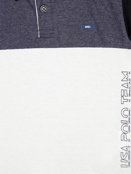 Polo Manga Curta Infantil Para Menino - Preto/Azul Marinho/Branco