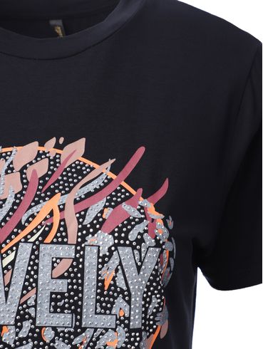 Blusa Manga Curta Feminina Preto
