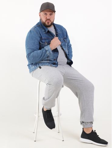 Calça Moletom Plus Size Masculina Cinza