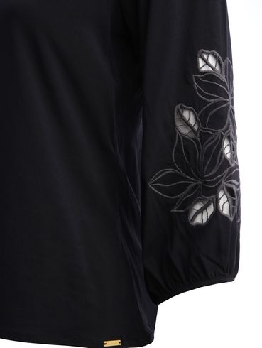 Blusa Manga 3/4 Feminina Preto