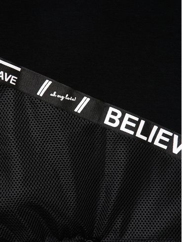 Blusa Manga Curta Juvenil Para Menina - Preto