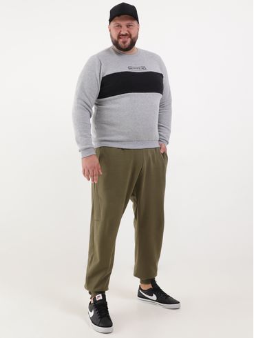 Calça Jogger Moletom Plus Size Masculina Verde