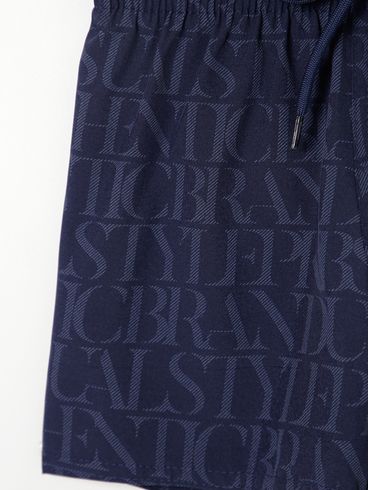 Bermuda Estampada Infantil- Azul Marinho