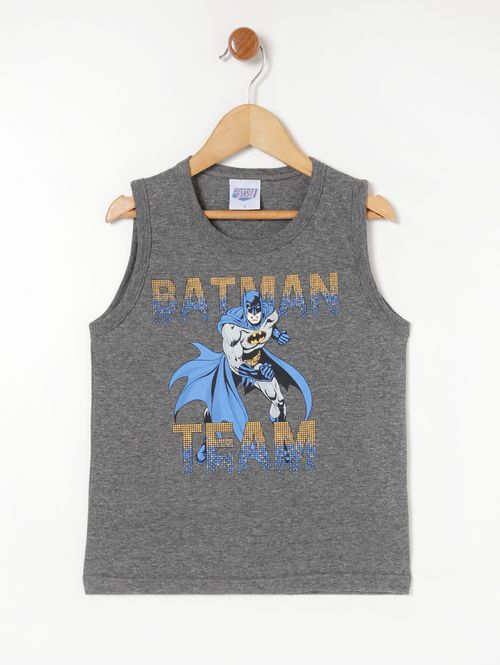 Camiseta Regata Infantil- Cinza