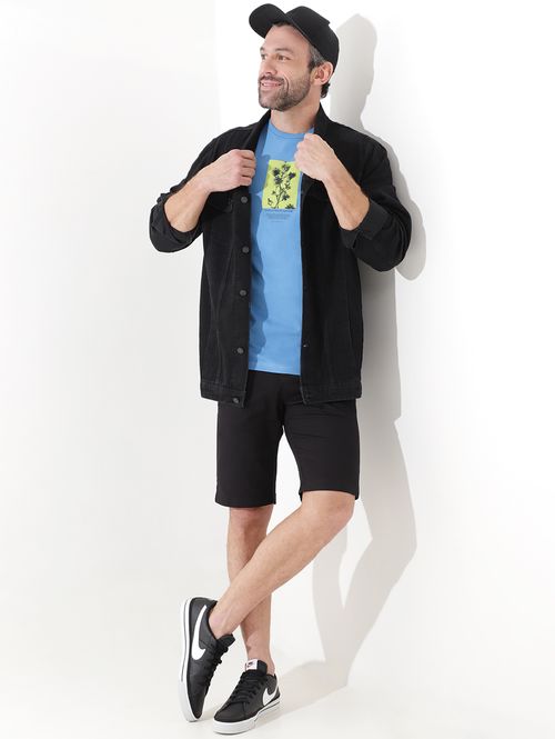 Camiseta Manga Curta Masculina Azul