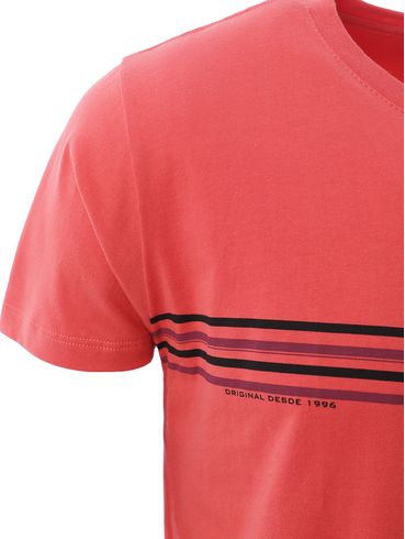 Camiseta Manga Curta  No Stress Masculina Coral