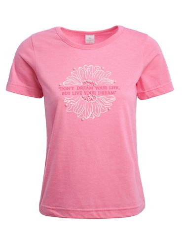 Blusa Manga Curta Feminina Rosa