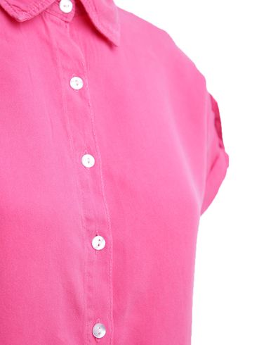 Camisa Manga Curta Feminina Rosa
