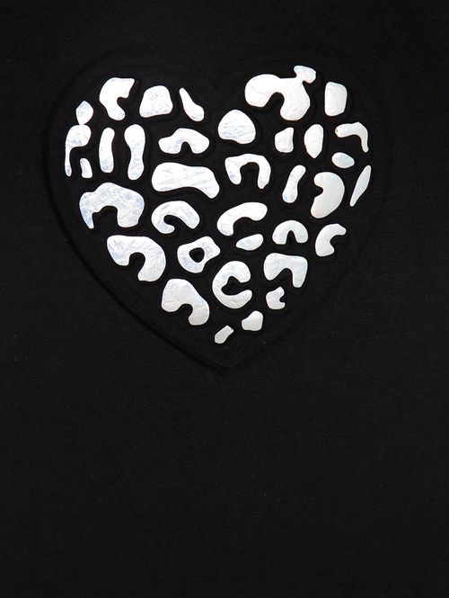 Blusa Manga Curta Infantil Para Menina - Preto