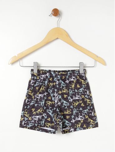 Bermuda Estampada Infantil- Chumbo
