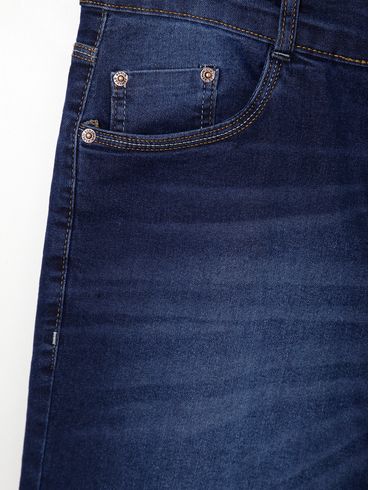 Bermuda Jeans Estonada Plus Size Masculina Azul
