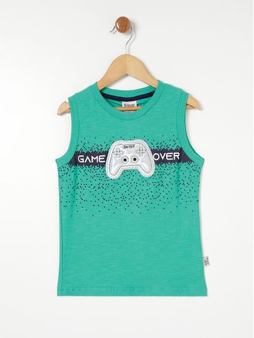 Camiseta Regata Infantil Para Menino - Verde