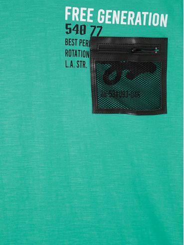 Camiseta Manga Curta Juvenil Para Menino- Verde