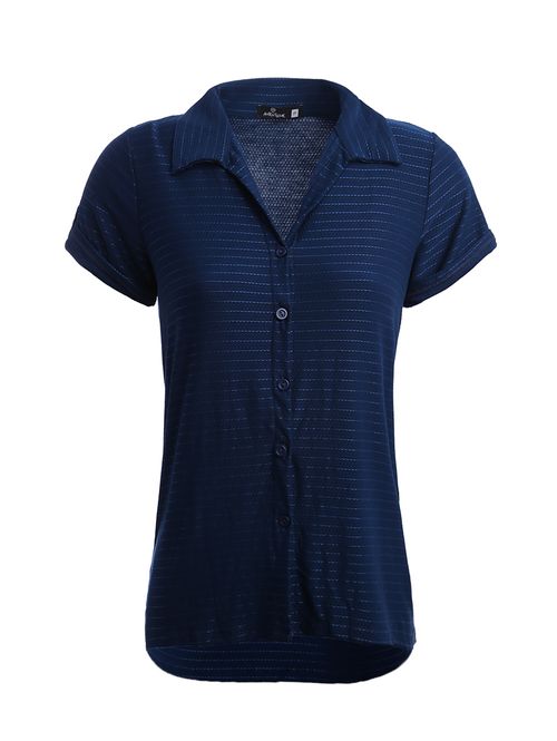 Camisa Manga Curta Autentique Feminina Azul Marinho