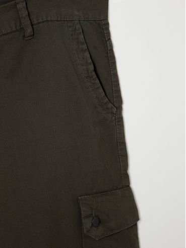Bermuda Sarja Cargo Plus Size Masculina Verde