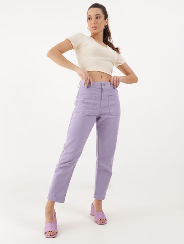 Blusa Cropped Manga Curta Feminina Bege