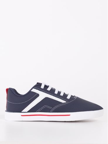 Tênis Casual Molekinho Juvenil Para Menino - Azul Marinho/Branco