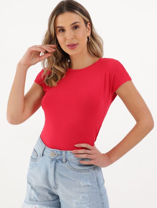 Blusa Manga Curta Autentique Feminina Vermelho