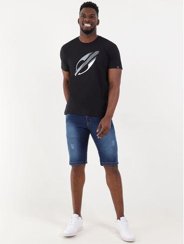 Bermuda Jeans Masculina Azul