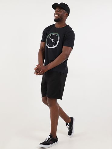 Camiseta Manga Curta No Stress Masculina Preto