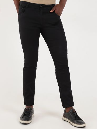Calça Sarja Slim Masculina Preto