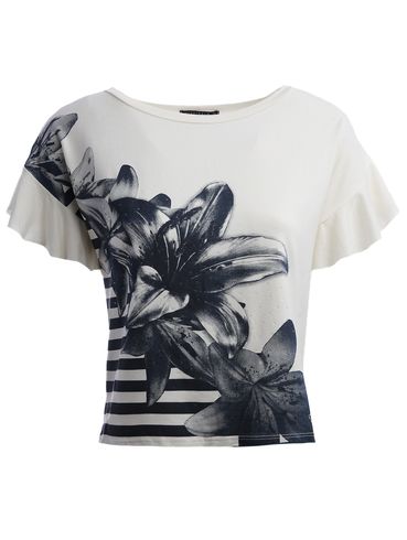 Blusa Manga Curta Feminina OFF WHITE