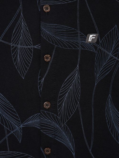 Camisa Manga Curta Estampada Juvenil Para Menino - PRETO