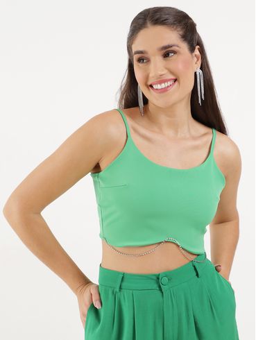 Blusa Cropped Autentique Feminina VERDE