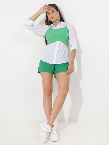 Blusa Cropped Autentique Feminina VERDE