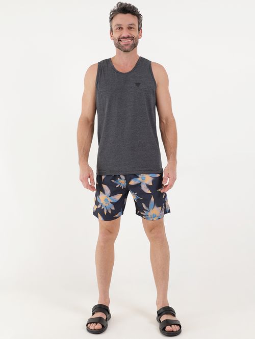 Bermuda Estampada Masculina Azul Marinho