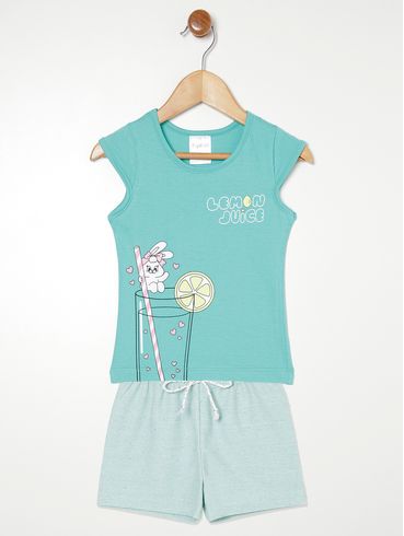 Conjunto Curto Infantil Para Bebê- VERDE