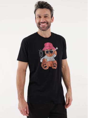 Camiseta Manga Curta Masculina PRETO