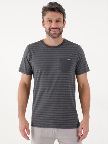 Camiseta Manga Curta Masculina Cinza