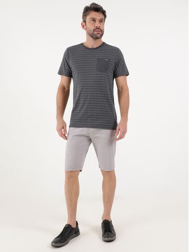Camiseta Manga Curta Masculina Cinza