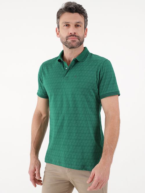 Polo Manga Curta Masculina Verde
