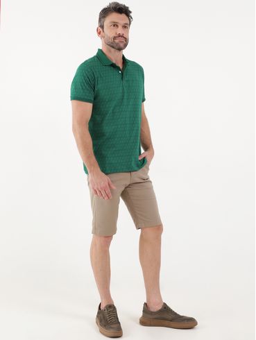 Polo Manga Curta Masculina Verde