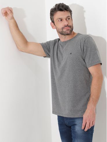 Camiseta Manga Curta Masculina Cinza