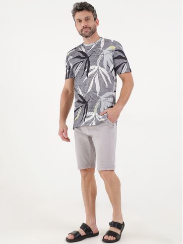 Camiseta Manga Curta Masculina Cinza