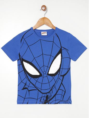 Camiseta Homem Aranha Infantil Para Menino AZUL