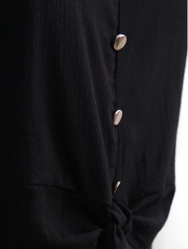 Blusa Manga Curta Feminina PRETO