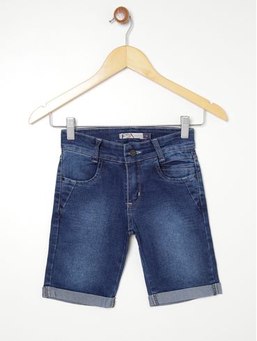 Bermuda Jeans Infantil Para Menino Azul