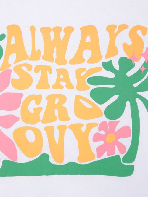 Blusa Manga Curta Juvenil Para Menina - BRANCO